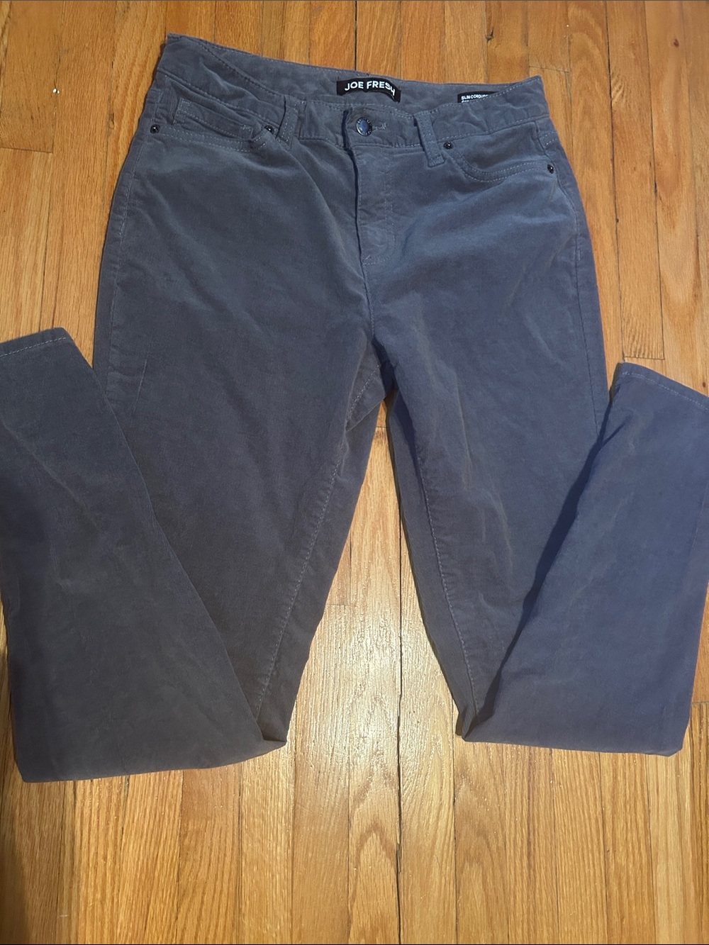 Joe Fresh Gray Corduroy Pants - Classic Straight Fit. Size 28